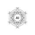 Vector art of artificial intelligence network a complex web of interconnected nodes representing the structure of an ai system Royalty Free Stock Photo