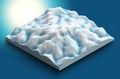 3d map isometric of the glacier