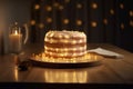 The freshly made cake on celebration, Generative AI