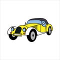old yellow car