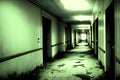 Abandoned alley in psychiatric hospital generated by ai
