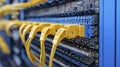 Explore the intricate world of server rooms with our detailed image showcasing structured cabling, data centers, and network