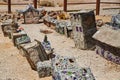 Rhyolite ghost town miniature set at bottle house