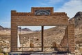 Rhyolite ghost town in Nevada stunning structure entrance abandoned Royalty Free Stock Photo