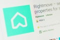 Rightmove App Icon. Selective focus. Royalty Free Stock Photo