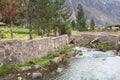 Image of river canal in Cusco Peru. Royalty Free Stock Photo