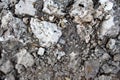 Rocky surface of the ground under your feet Royalty Free Stock Photo