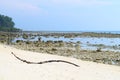 Eulittoral Zone at Low Tide - Rocky and Sandy Pristine Beach and Clear Blue Sky - Sunset Point, Laxmanpur, Neil Island, Andaman Royalty Free Stock Photo