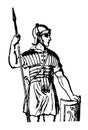 Roman cuirass vintage illustration