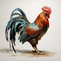 Image of rooster on clean background. Farm animals