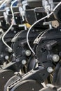 An image of a row seeder. Fragment. Royalty Free Stock Photo