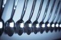 Row of spoons Royalty Free Stock Photo