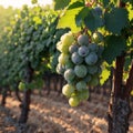 Wine making industry crops on a sunny day.