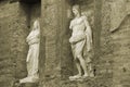 Ruins of Pompeii in Sepia