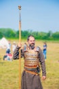 The image of a Russian warrior. Military history festival `Military case` with