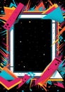 80s abstract vector frame 80s retro nostalgic