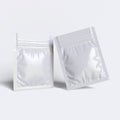 Sachet white color and realistic texture with a look good wrap Royalty Free Stock Photo