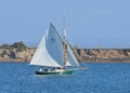 A Side point of view of a sailboat