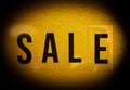 Image of sale text gold background