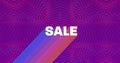 Image of sale text over vibrant pattern background