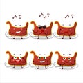 An image of santa carriage dancer cartoon character enjoying the music