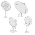 Image of satelitte antennas Royalty Free Stock Photo