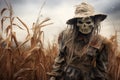 Scarecrow halloween background