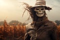 Scarecrow halloween background