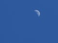 half moon view in the blue background. Royalty Free Stock Photo