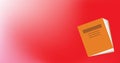 Image of school book icon against copy space on red gradient background Royalty Free Stock Photo