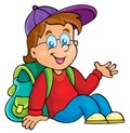 Image with school boy theme 3 Royalty Free Stock Photo
