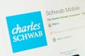 Schwab App Icon. Selective focus.