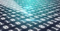 Image of scope scanning over binary coding data processing Royalty Free Stock Photo