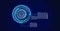 Image of scopes scanning and data processing on digital screen