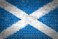 Brick Wall Scotland Saltire