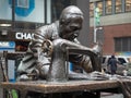 Image of the sculpture The Garment Worker in New York.