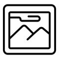 Image search engine icon, outline style