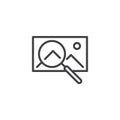 Image search outline icon