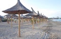 Image of seaside umbrellas for the summer Royalty Free Stock Photo