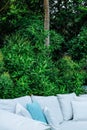 Image of Seating sofa cushion in the garden