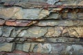 Image of Sedimentary layered rock texture. Texture for background usage Royalty Free Stock Photo