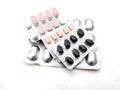 Select focus of hard  capsule is antibiotic such as amoxycillin dicloxacillin that is dispens by pharmacist Royalty Free Stock Photo