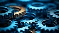 An image of a series of interlocking gears or cogs, symbolizing the complex interactions between c Royalty Free Stock Photo