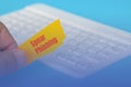 The image serves as a warning, urging individuals and organizations to be vigilant about recognizing and avoiding spear phishing Royalty Free Stock Photo