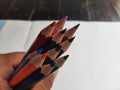 A image of set of color pencils. Royalty Free Stock Photo