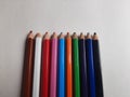 A image of set of color pencils. Royalty Free Stock Photo