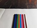 A image of set of color pencils. Royalty Free Stock Photo