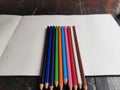 A image of set of color pencils. Royalty Free Stock Photo