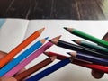 A image of set of color pencils. Royalty Free Stock Photo