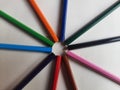 A image of set of color pencils. Royalty Free Stock Photo